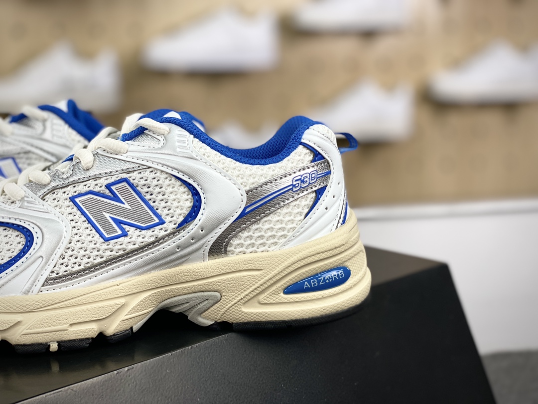 NB新百伦New Balance MR530系列低帮复古跑步鞋“白银蓝莓优格”MR530EA