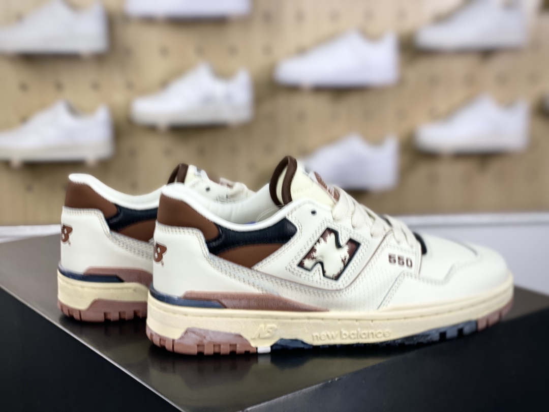 200 NB新百伦New Balance BB550系列经典复古篮球板鞋“米白黑深棕做旧绿”BB550VGC