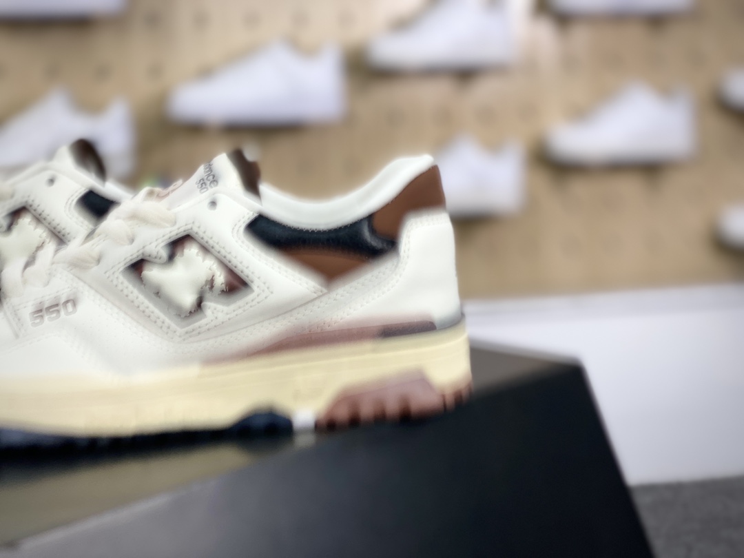 200 NB新百伦New Balance BB550系列经典复古篮球板鞋“米白黑深棕做旧绿”BB550VGC