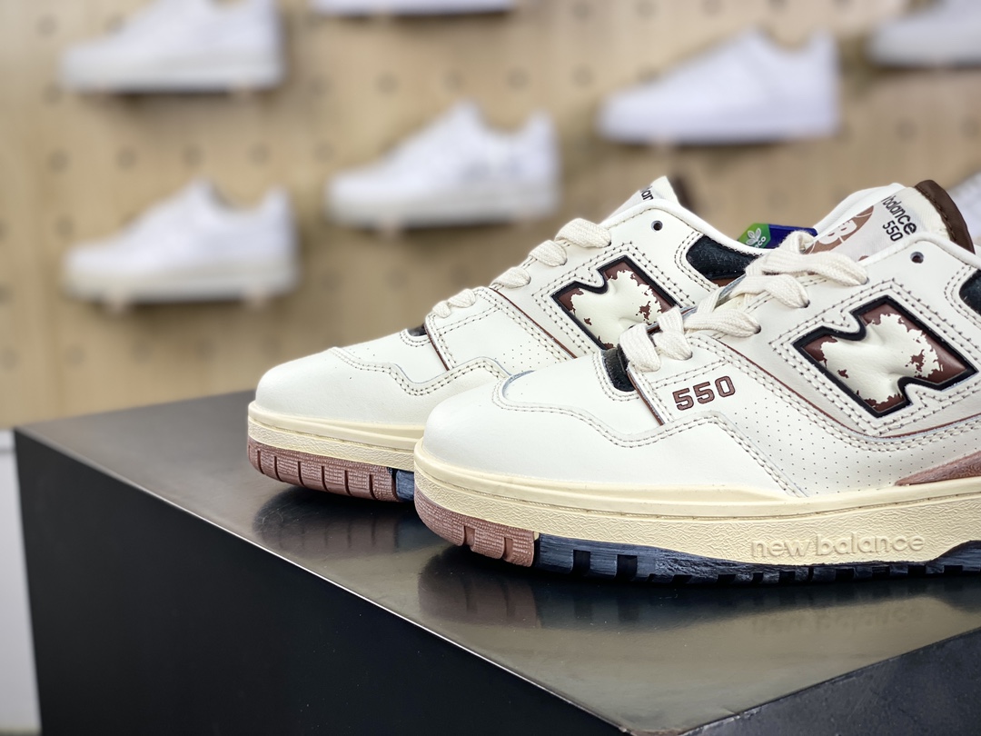 200 NB新百伦New Balance BB550系列经典复古篮球板鞋“米白黑深棕做旧绿”BB550VGC