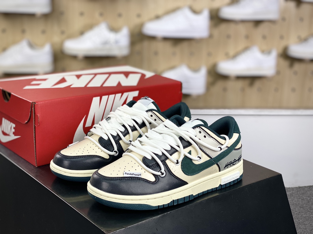 300 耐克Nike SB Dunk Low Lot”Street Racing”扣篮系列低帮板鞋“米白黑绿星际迷航”FQ8080-133