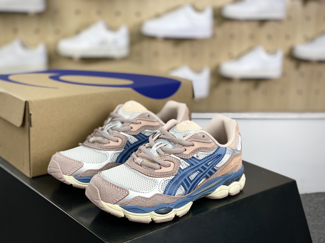 200 亚瑟士/Asics Gel-NYC 系列低帮慢跑鞋“三文鱼粉蓝”1203A429-104