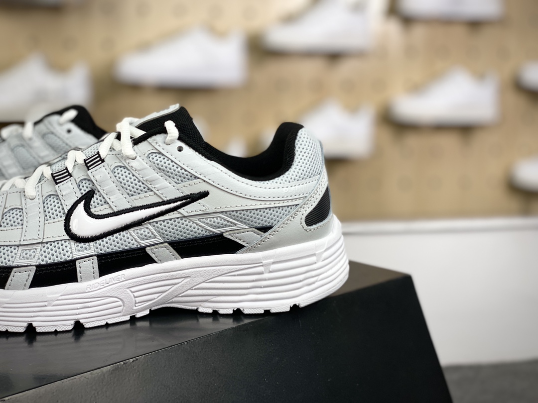 220 耐克Nike P-6000"Pure Platinum"系列低帮复古慢跑鞋“白灰银黑”CD6404-006