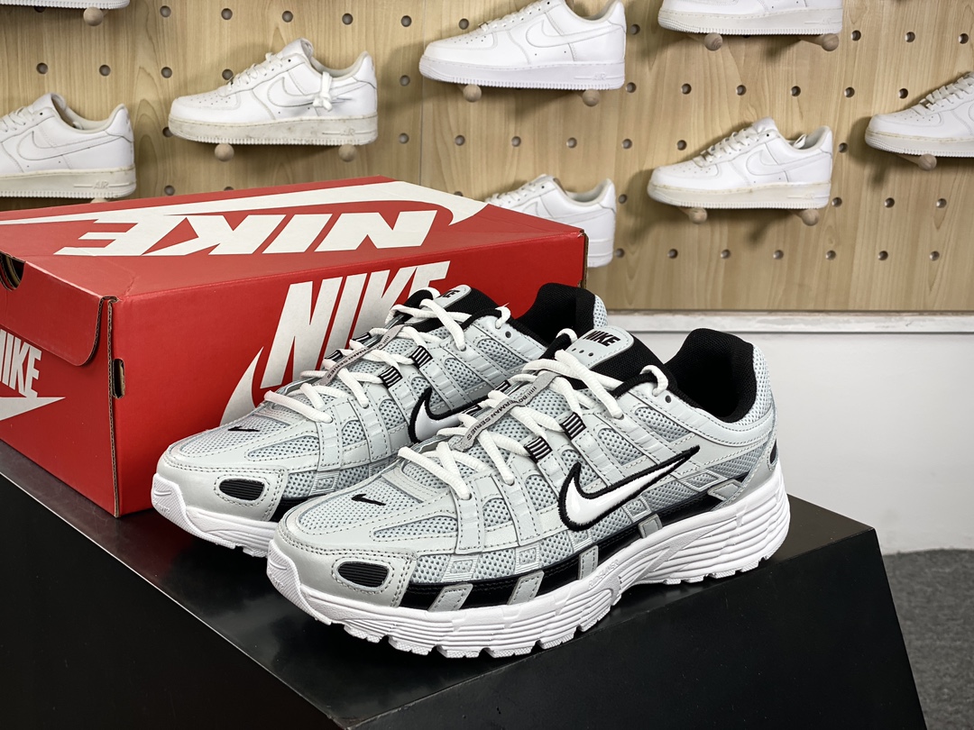 220 耐克Nike P-6000″Pure Platinum”系列低帮复古慢跑鞋“白灰银黑”CD6404-006