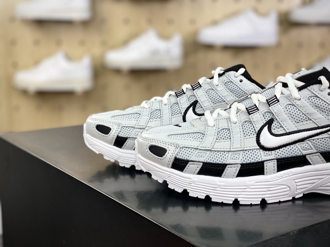 220 耐克Nike P-6000"Pure Platinum"系列低帮复古慢跑鞋“白灰银黑”CD6404-006