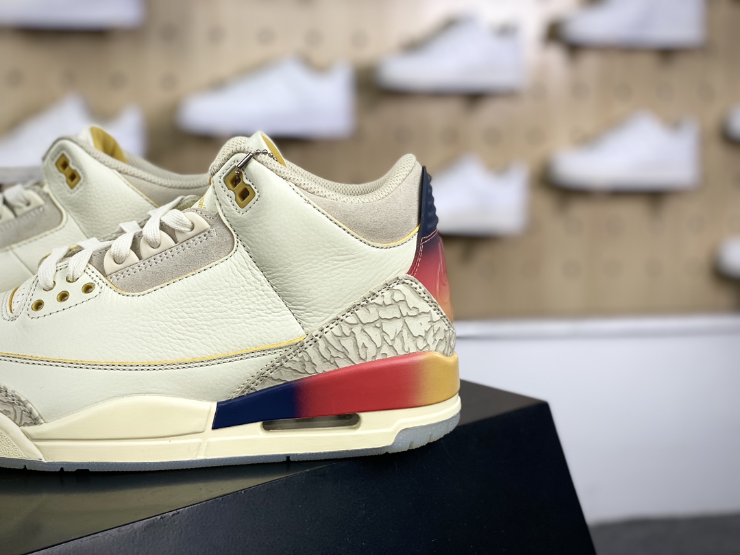 450  Nike Air Jordan 3 Retro SP"Medellín Sunset"迈克尔·乔丹AJ3代中帮篮球鞋“联名白蓝红粉紫日落渐变做旧”FN0344-901