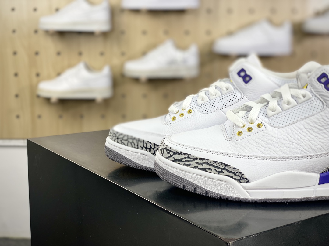 450 耐克Nike Air Jordan 3 Retro"Racer Blue"迈克尔·乔丹AJ3代中帮篮球鞋“白赛车蓝黑爆裂纹”869802-907