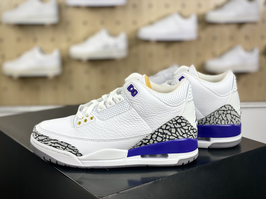 450 耐克Nike Air Jordan 3 Retro"Racer Blue"迈克尔·乔丹AJ3代中帮篮球鞋“白赛车蓝黑爆裂纹”869802-907