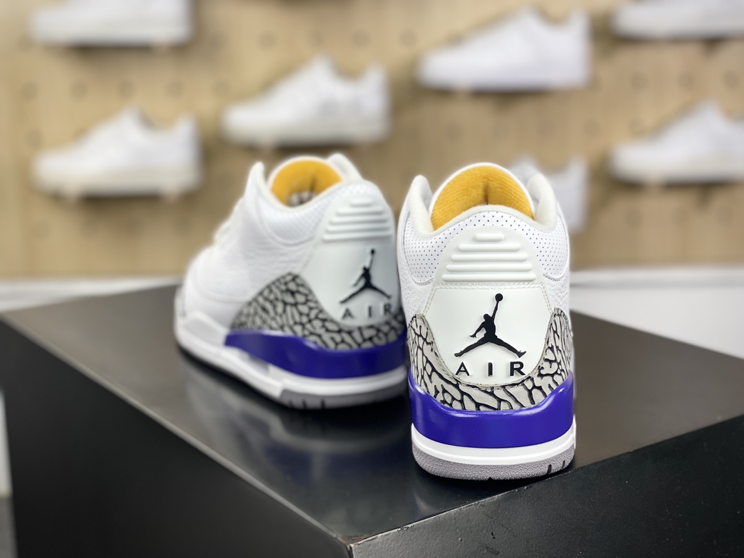 450 耐克Nike Air Jordan 3 Retro"Racer Blue"迈克尔·乔丹AJ3代中帮篮球鞋“白赛车蓝黑爆裂纹”869802-907