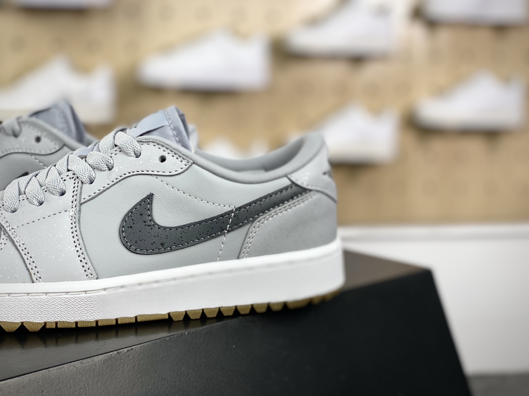 280 耐克Nike Air Jordan 1 Low Golf"Golf Wolf Grey Gum"AJ1乔丹一代运动鞋“皮革狼灰生胶底”DD9315-006