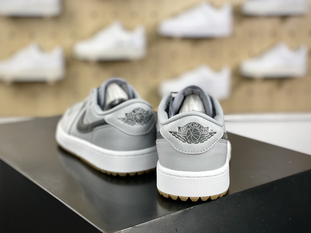 280 耐克Nike Air Jordan 1 Low Golf"Golf Wolf Grey Gum"AJ1乔丹一代运动鞋“皮革狼灰生胶底”DD9315-006