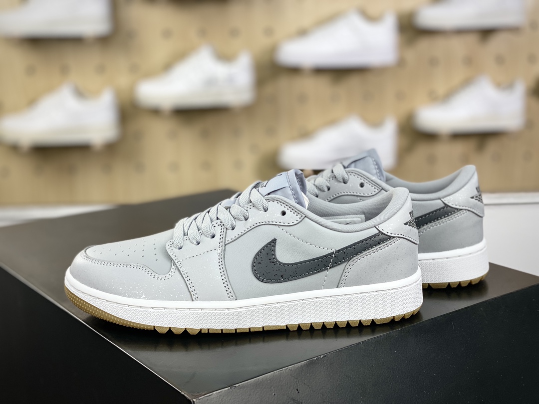 280 耐克Nike Air Jordan 1 Low Golf"Golf Wolf Grey Gum"AJ1乔丹一代运动鞋“皮革狼灰生胶底”DD9315-006