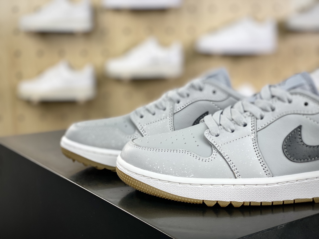 280 耐克Nike Air Jordan 1 Low Golf"Golf Wolf Grey Gum"AJ1乔丹一代运动鞋“皮革狼灰生胶底”DD9315-006