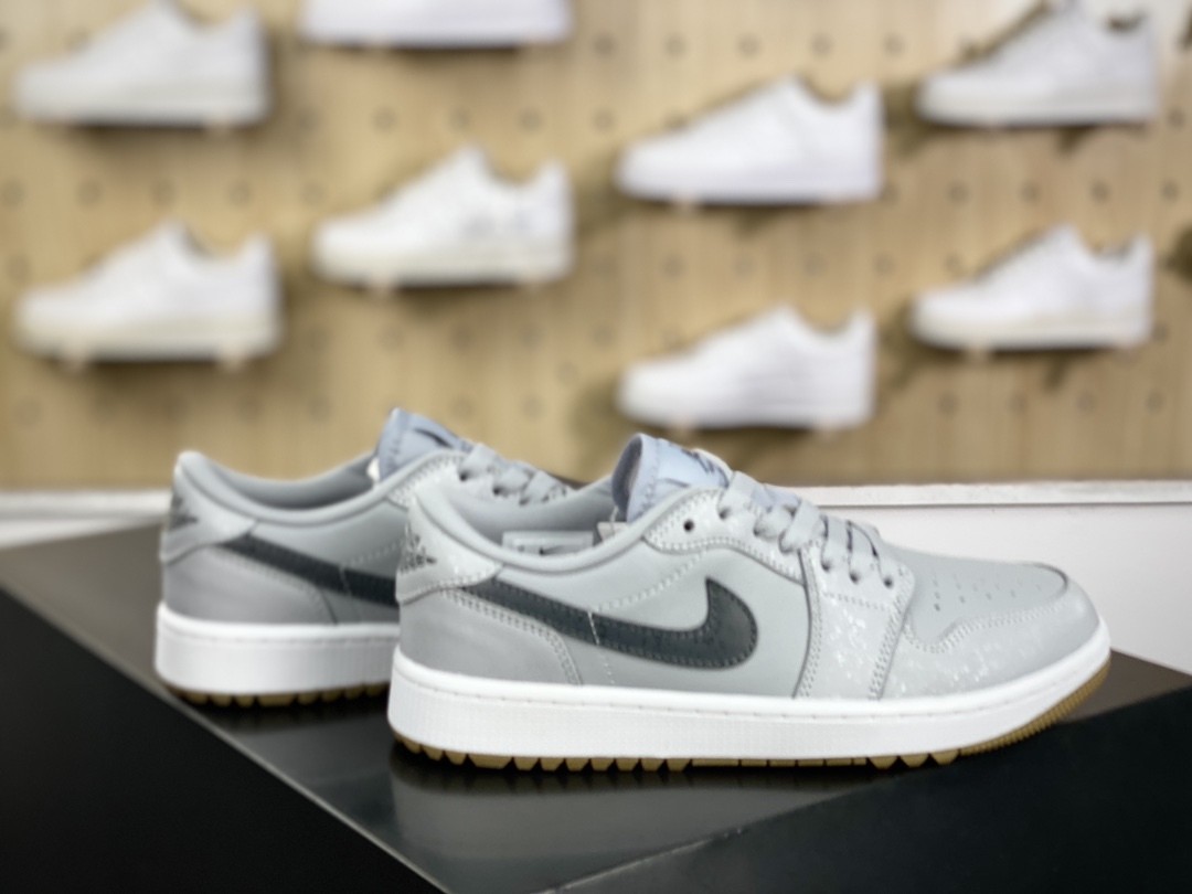 280 耐克Nike Air Jordan 1 Low Golf"Golf Wolf Grey Gum"AJ1乔丹一代运动鞋“皮革狼灰生胶底”DD9315-006