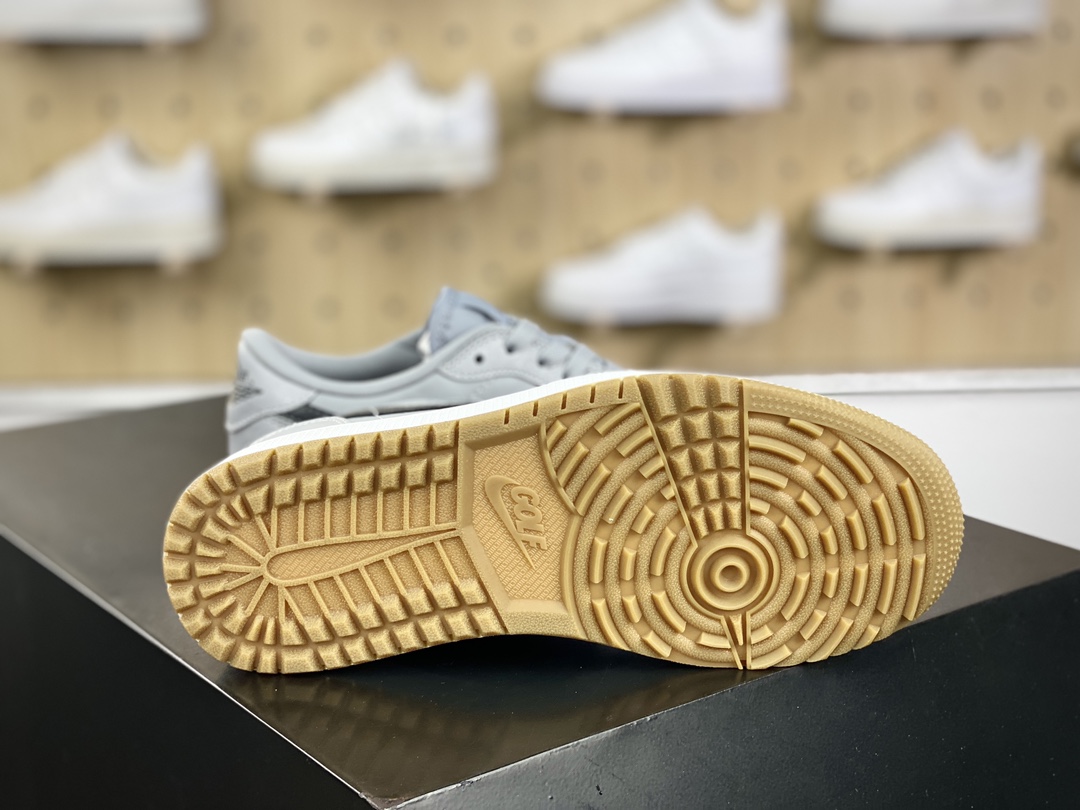 280 耐克Nike Air Jordan 1 Low Golf"Golf Wolf Grey Gum"AJ1乔丹一代运动鞋“皮革狼灰生胶底”DD9315-006