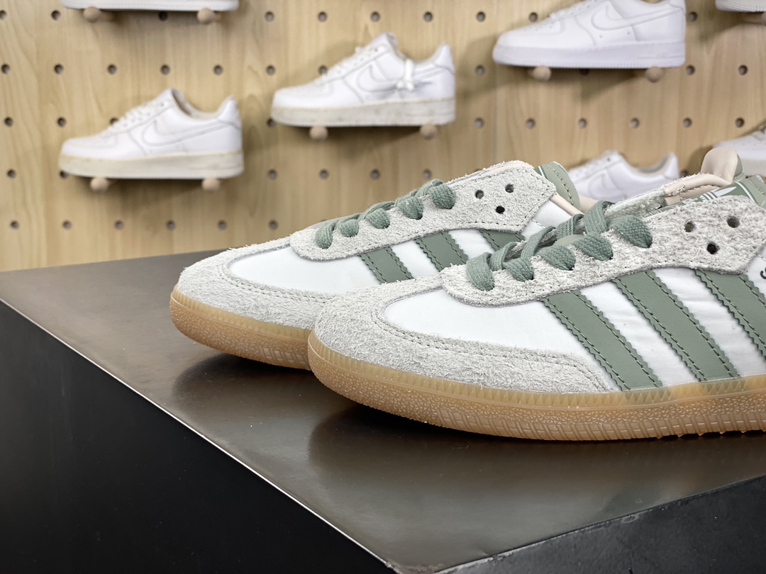 阿迪达斯/三叶草Adidas Originals Samba OG桑巴舞板鞋“抹茶白绿生胶底”ID0492