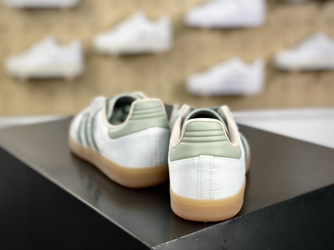 阿迪达斯/三叶草Adidas Originals Samba OG桑巴舞板鞋“抹茶白绿生胶底”ID0492