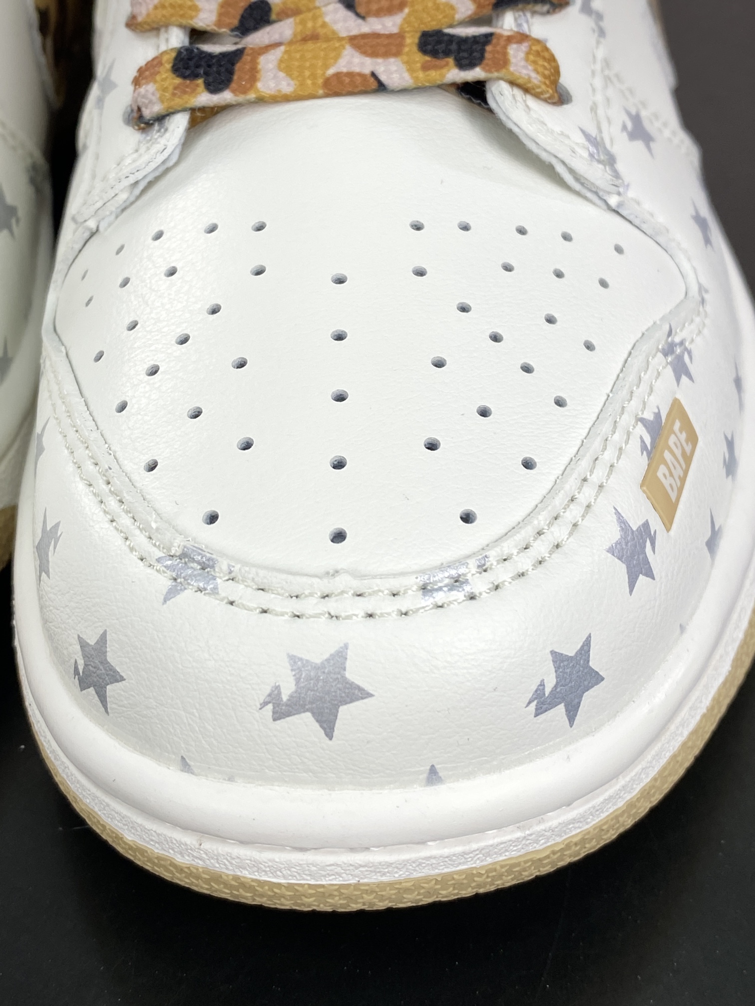 280 Nike SB Dunk Low"Bape"扣篮系列低帮休闲运动滑板板鞋“皮革米白猿人头深棕星星”DQ1098-352