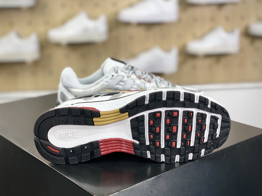 220 耐克Nike P-6000"White/Grey/Red"系列低帮复古老爹慢跑鞋“子弹银白黑鲜红”BV1021-101