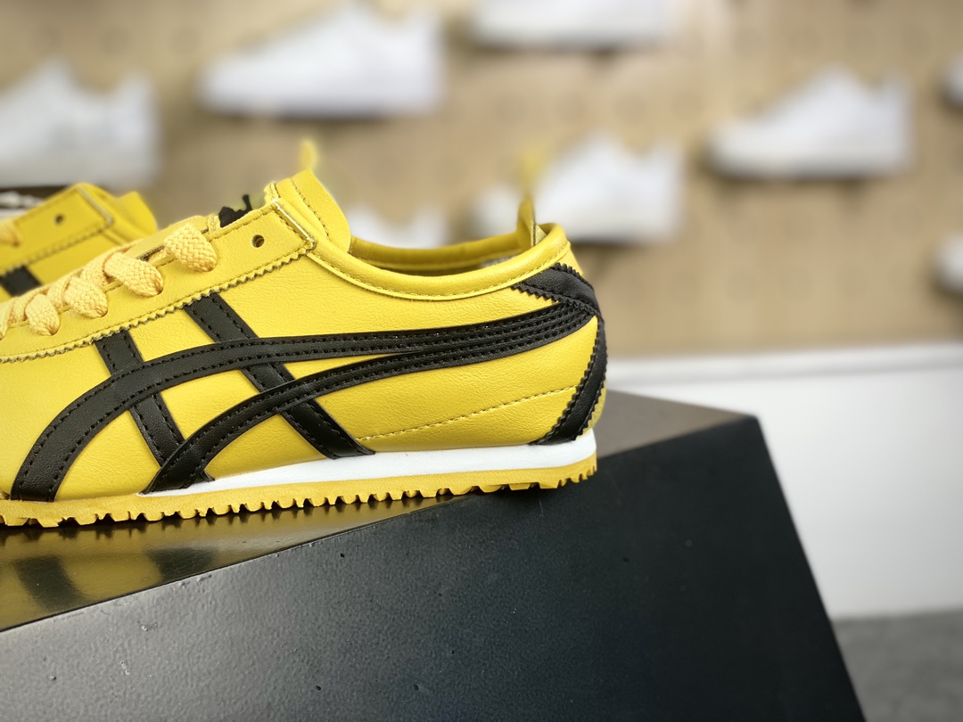 鬼塚虎/Onitsuka Tiger Mexico 66 Slip-On 墨西哥系列复古经典慢跑鞋“帆布李小龙黄黑”1183A746-750