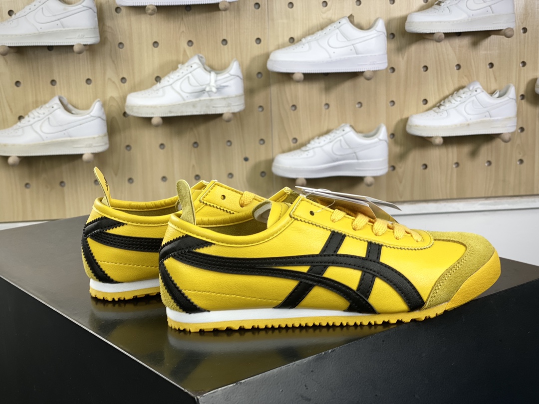 鬼塚虎/Onitsuka Tiger Mexico 66 Slip-On 墨西哥系列复古经典慢跑鞋“帆布李小龙黄黑”1183A746-750