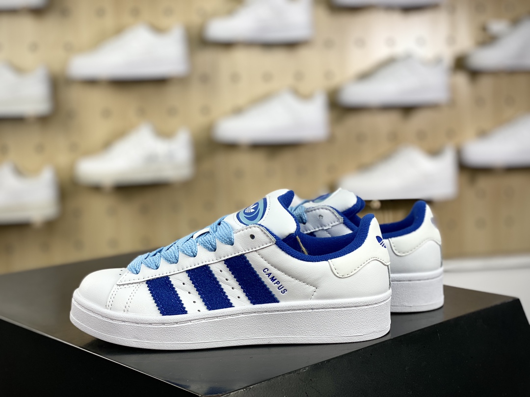 140 阿迪达斯Adidas Originals Campus 00s 学院系列面包板鞋“皮面白蓝”ID2066