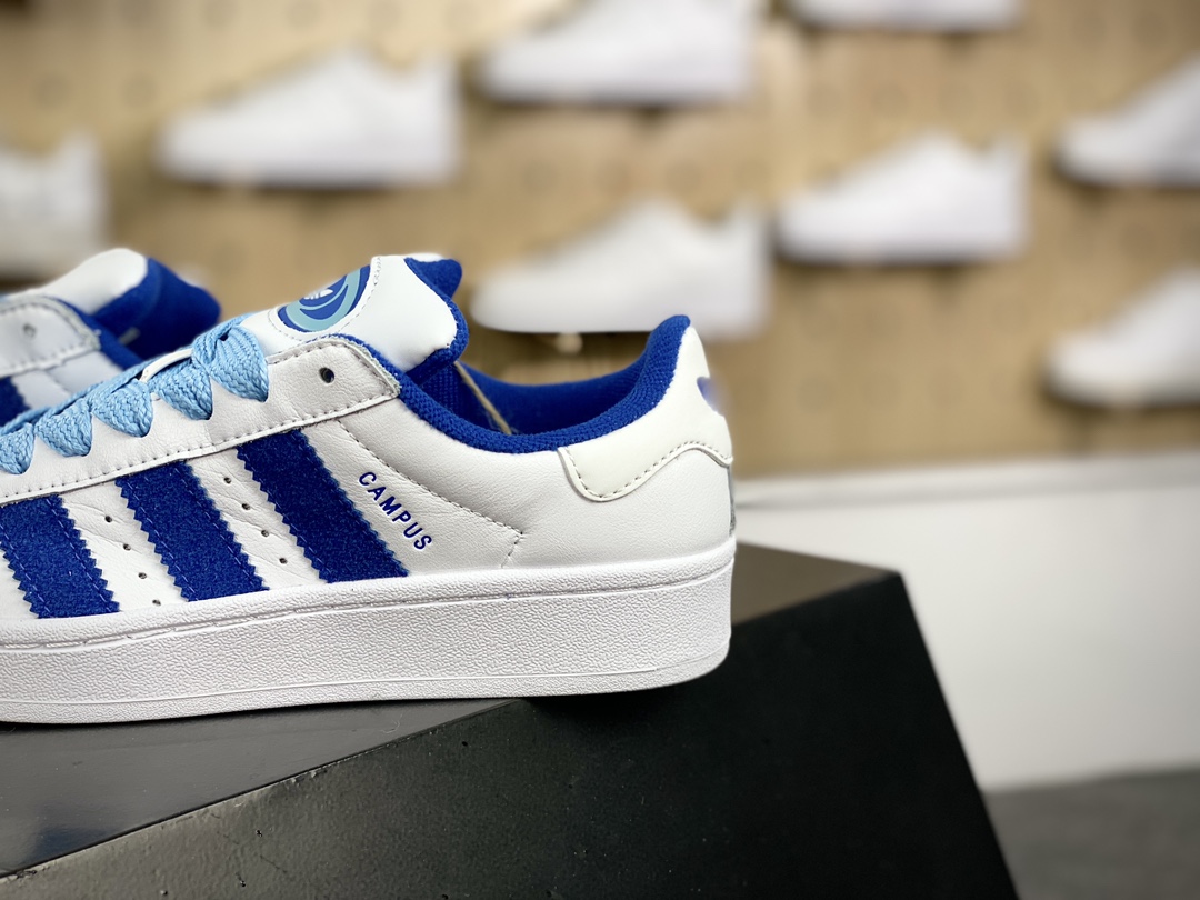 140 阿迪达斯Adidas Originals Campus 00s 学院系列面包板鞋“皮面白蓝”ID2066