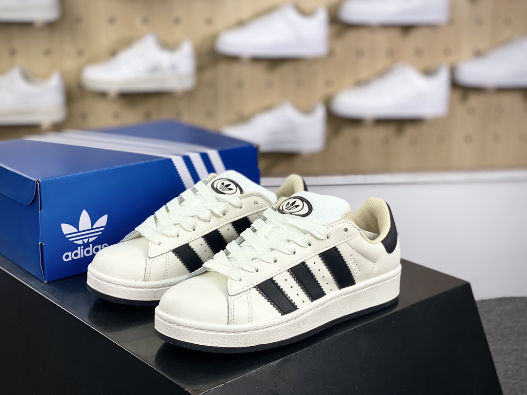 阿迪达斯Adidas Originals Campus 00s 学院系列板鞋“皮面白黑”IF8761