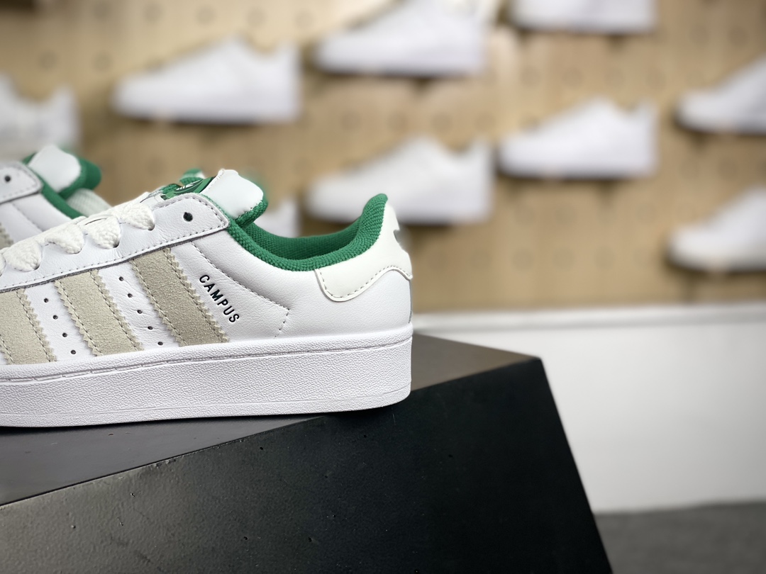 140 阿迪达斯Adidas Originals Campus 00s 学院系列面包板鞋“皮面米白绿”ID2067