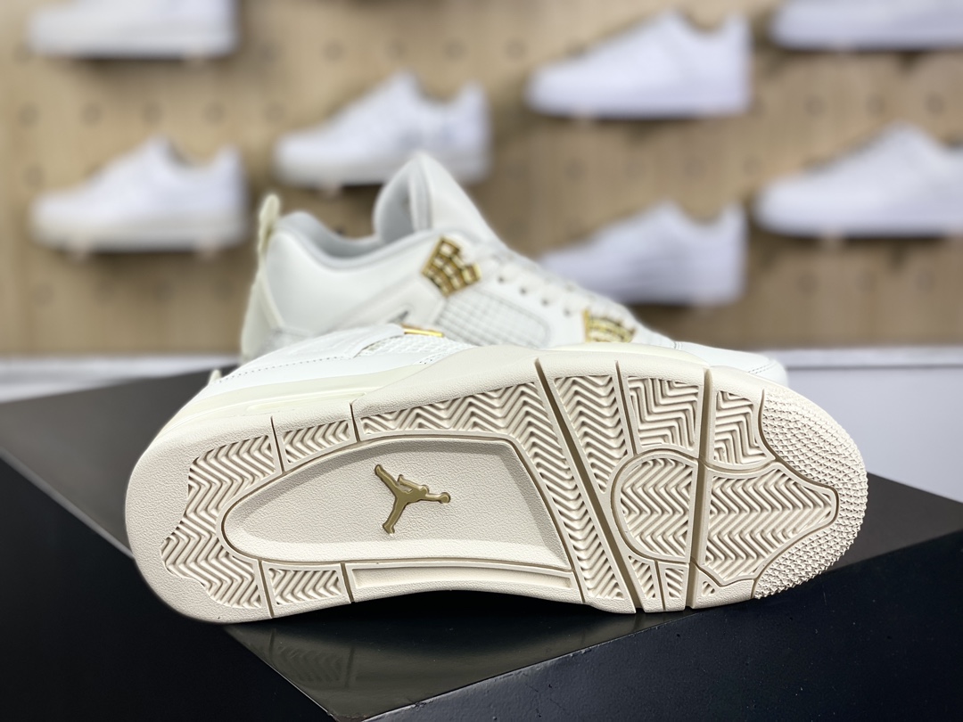 380 耐克Nike Wmns Air Jordan 4 OG''Sail Metallic Gold"迈克尔·乔丹AJ4代篮球鞋“盐白金属金扣”AQ9129-170