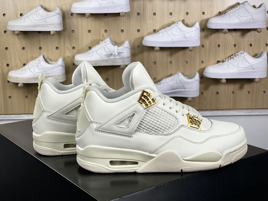 380 耐克Nike Wmns Air Jordan 4 OG''Sail Metallic Gold"迈克尔·乔丹AJ4代篮球鞋“盐白金属金扣”AQ9129-170