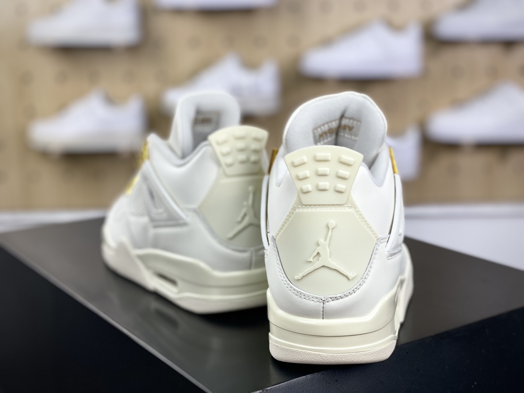 380 耐克Nike Wmns Air Jordan 4 OG''Sail Metallic Gold"迈克尔·乔丹AJ4代篮球鞋“盐白金属金扣”AQ9129-170