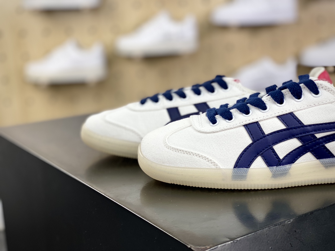 140 鬼塚虎/Onitsuka Tiger Tokuten 得分系列低帮板鞋“帆布白红藏蓝果冻底”1183A862-101