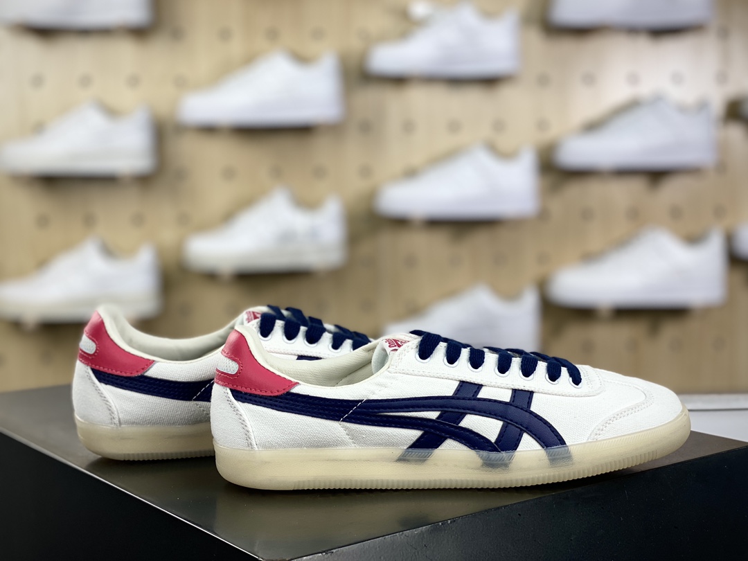 140 鬼塚虎/Onitsuka Tiger Tokuten 得分系列低帮板鞋“帆布白红藏蓝果冻底”1183A862-101