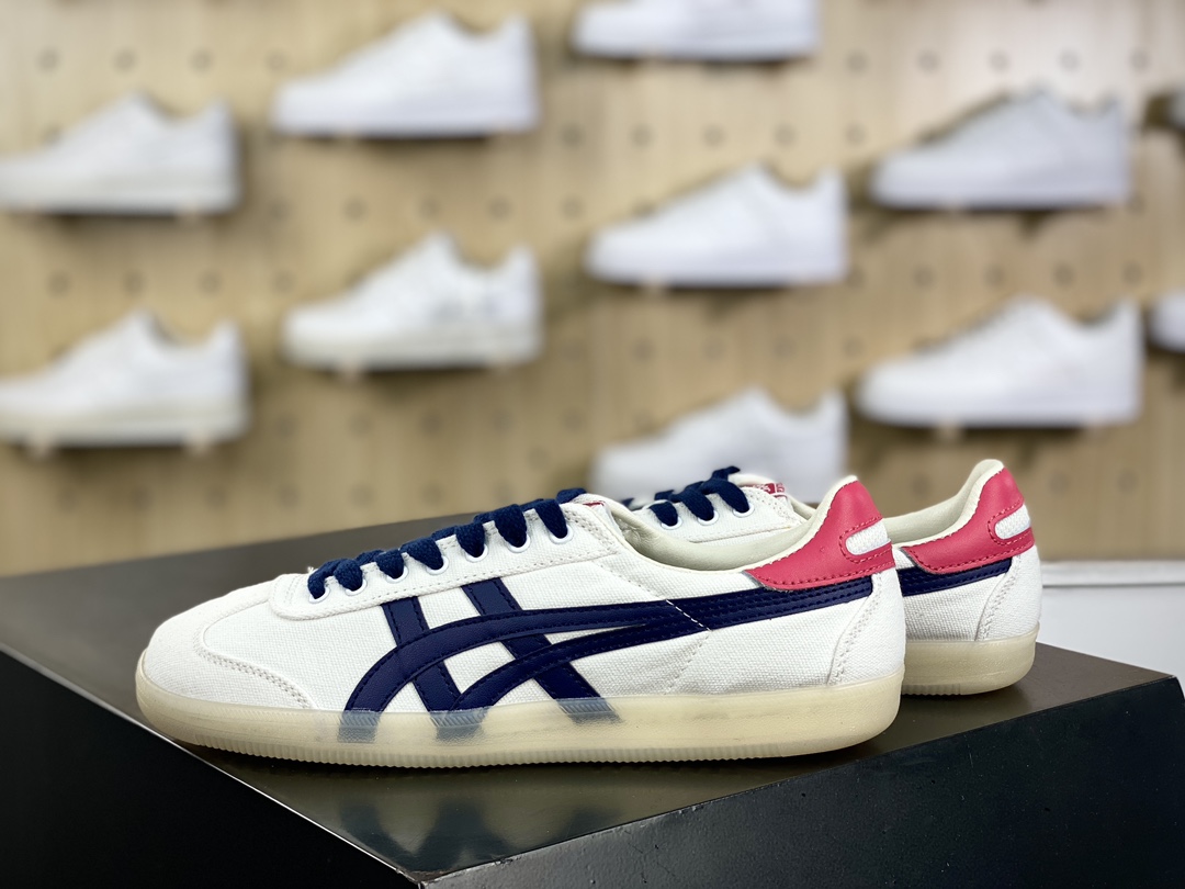 140 鬼塚虎/Onitsuka Tiger Tokuten 得分系列低帮板鞋“帆布白红藏蓝果冻底”1183A862-101