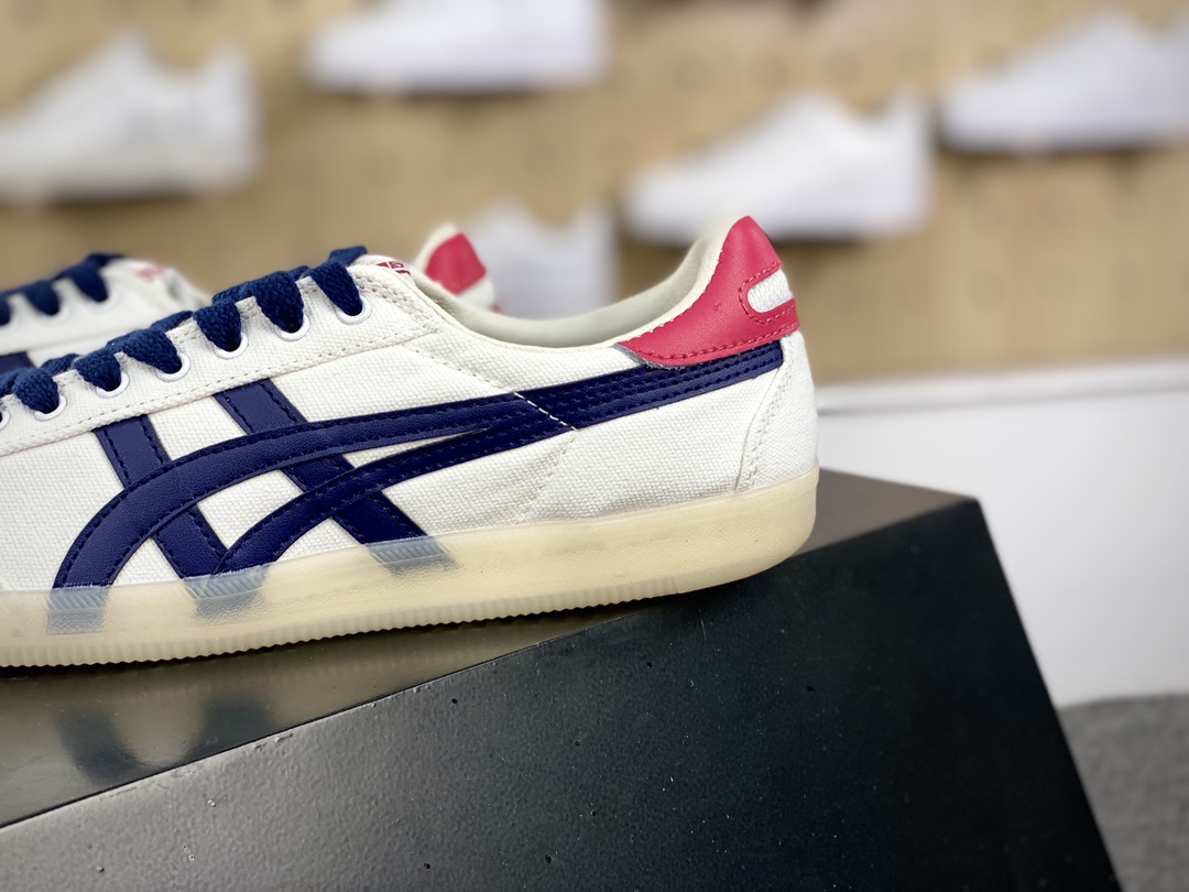 140 鬼塚虎/Onitsuka Tiger Tokuten 得分系列低帮板鞋“帆布白红藏蓝果冻底”1183A862-101