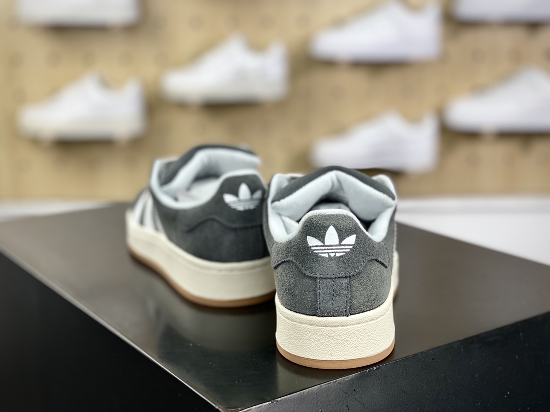 160 阿迪达斯Adidas Originals Campus 00s 学院板鞋“翻毛深灰白生胶底”HQ8707