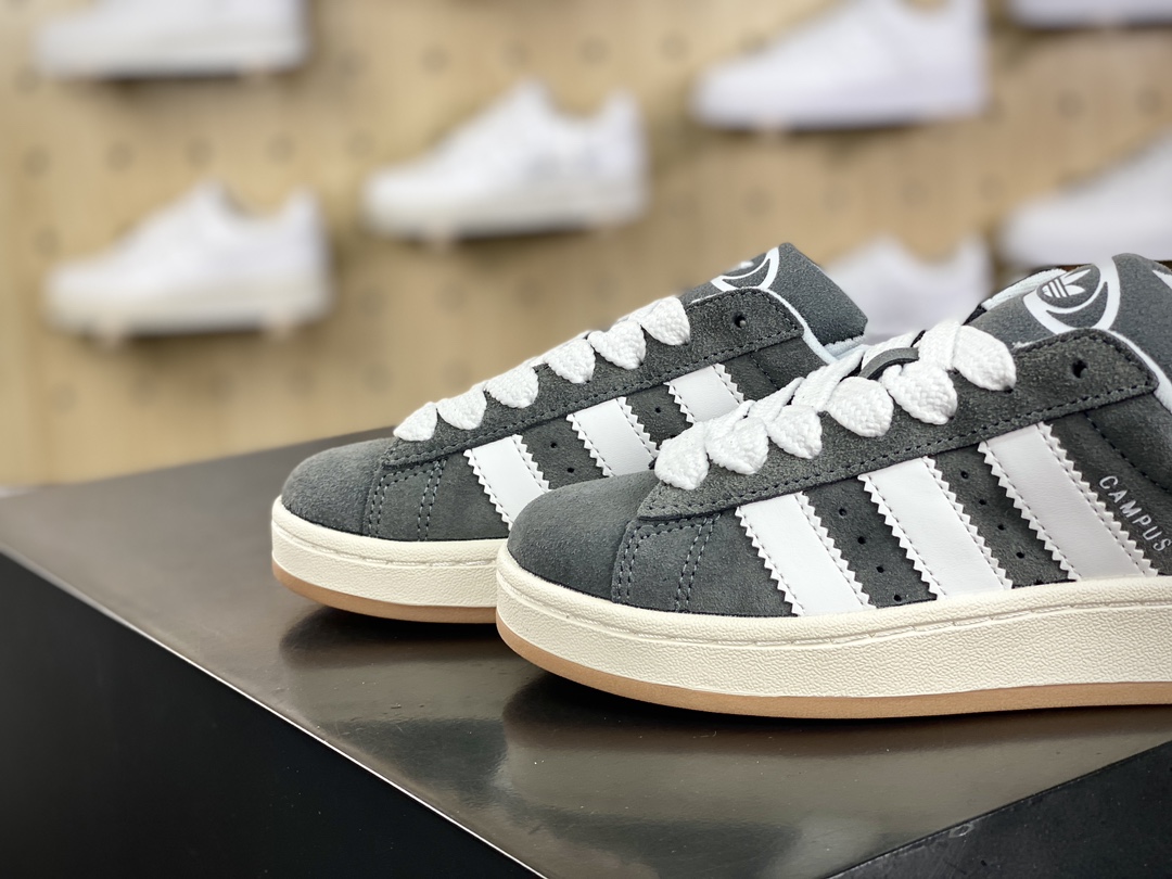 160 阿迪达斯Adidas Originals Campus 00s 学院板鞋“翻毛深灰白生胶底”HQ8707