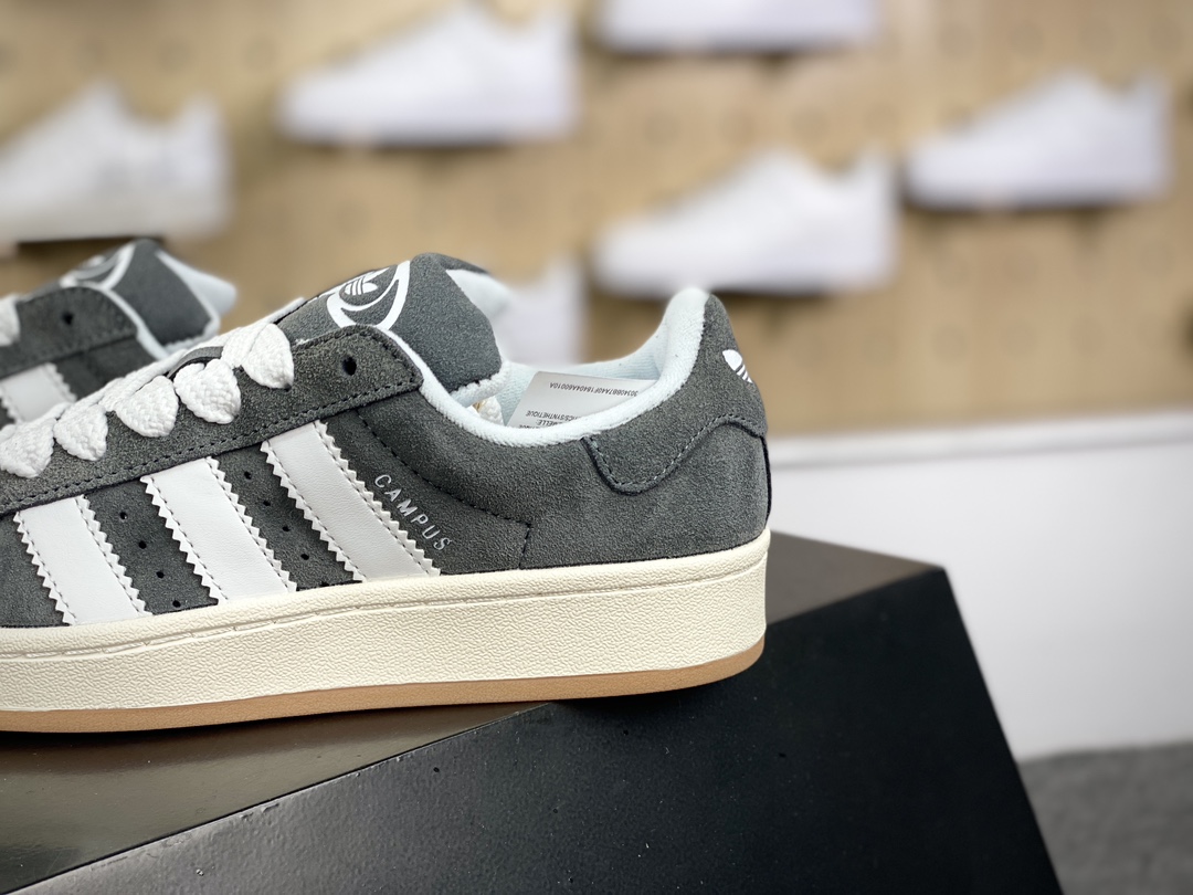 160 阿迪达斯Adidas Originals Campus 00s 学院板鞋“翻毛深灰白生胶底”HQ8707