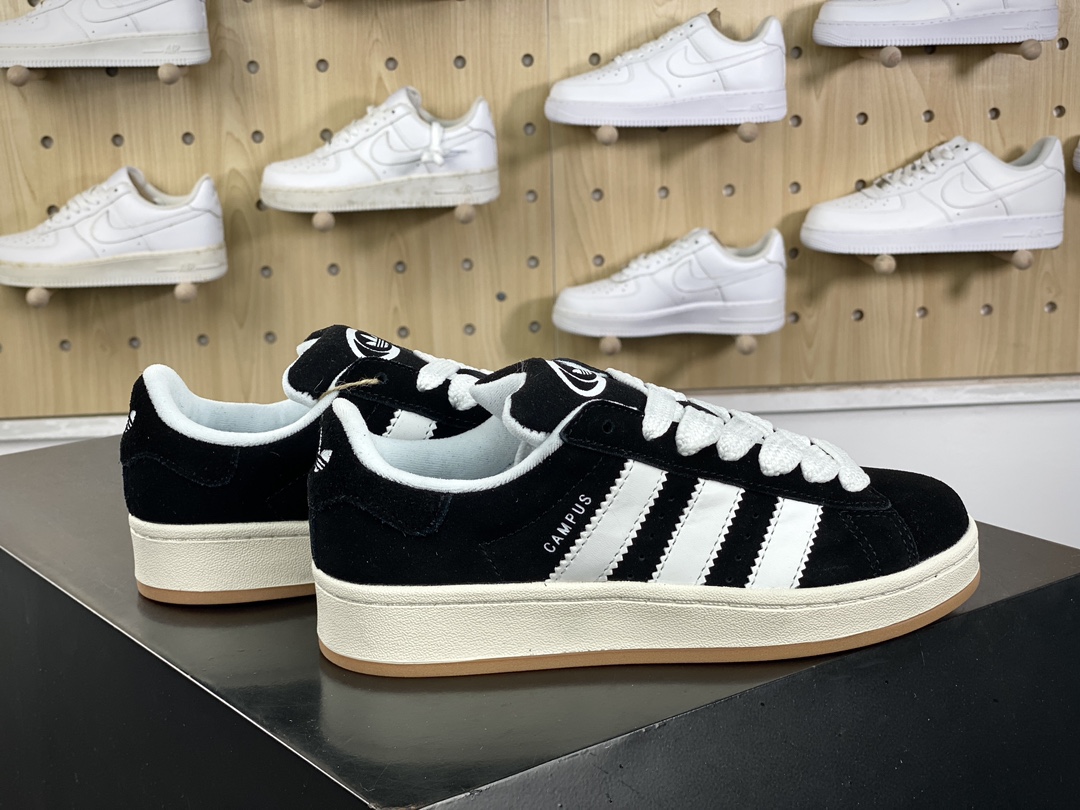 160 阿迪达斯Adidas Originals Campus 00s 学院板鞋“翻毛黑白生胶底”HQ8708