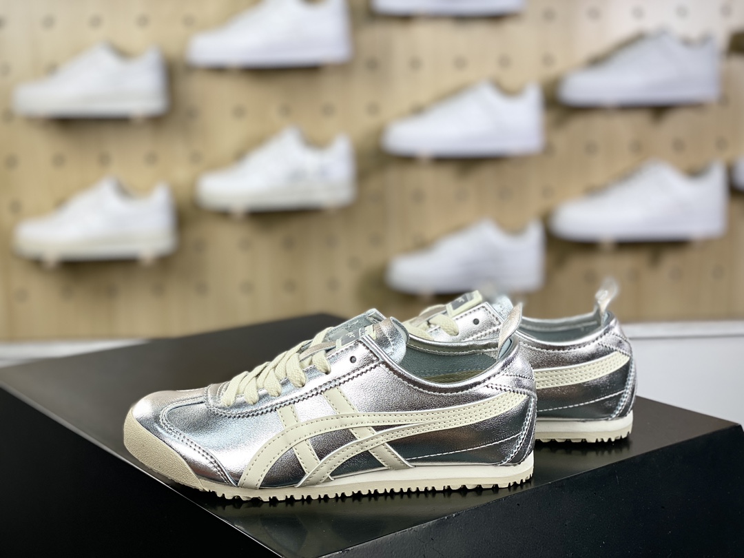 140 鬼塚虎/Onitsuka Tiger Mexico 66经典墨西哥慢跑鞋“皮革锡箔银白”THL7C2-9399