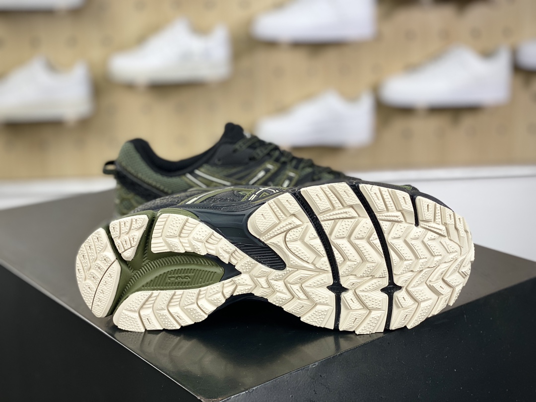 200 ASICS/亚瑟士 Tiger Gel-Kahana 8代系列低帮越野休闲运动跑步鞋“深灰荧光绿”1011B387-021