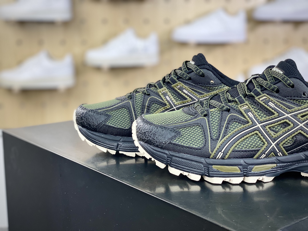 200 ASICS/亚瑟士 Tiger Gel-Kahana 8代系列低帮越野休闲运动跑步鞋“深灰荧光绿”1011B387-021