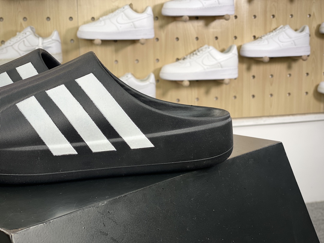 170 Adidas adiFOM Superstar Mule”Black White”贝壳头拖鞋“黑白”IG8277