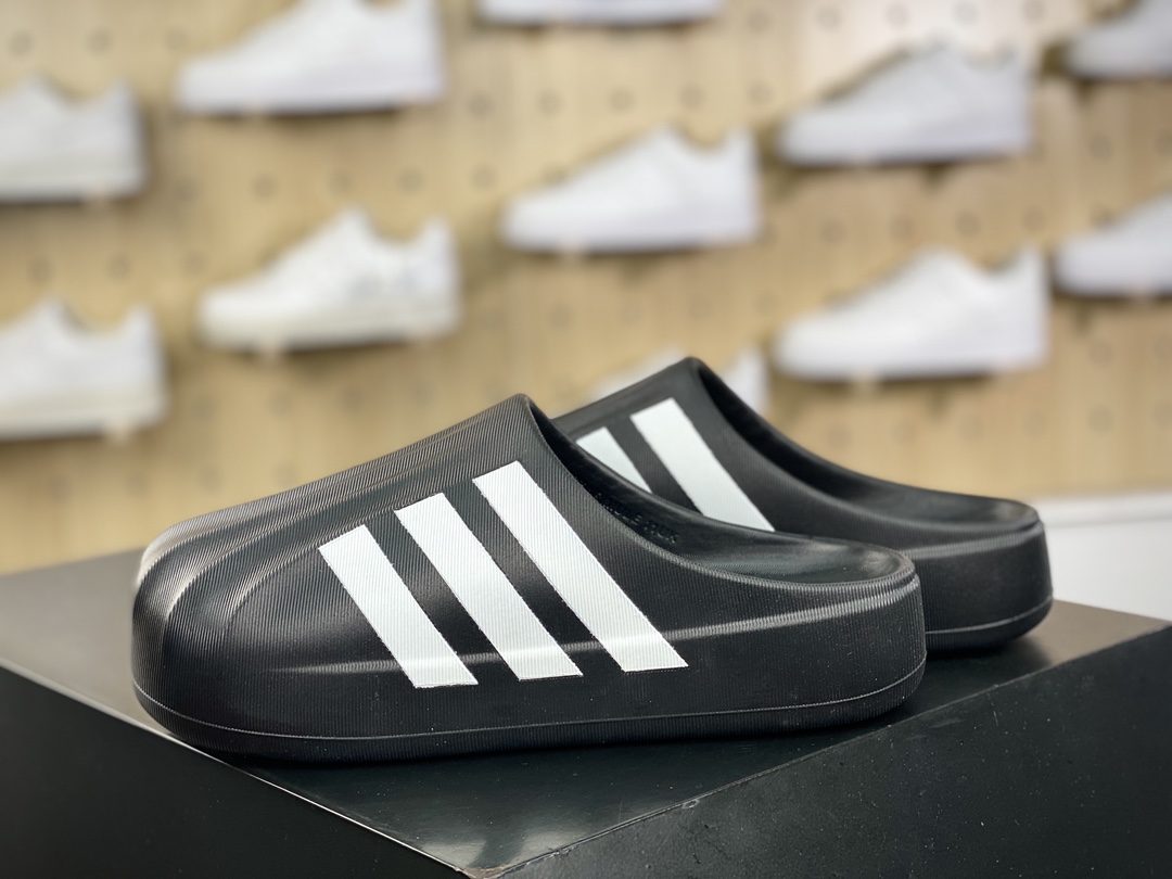 170 Adidas adiFOM Superstar Mule”Black White”贝壳头拖鞋“黑白”IG8277