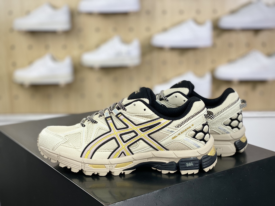 200 亚瑟士/ASICS Tiger Gel-Kahana 卡哈娜8代系列低帮跑步鞋“米黄棕黑”1011B109-201