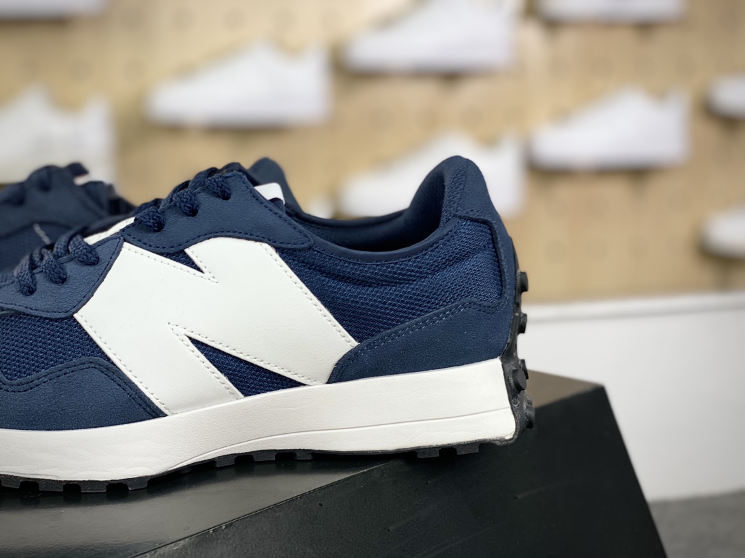 180 NB新百伦New Balance MS327系列低帮复古休闲运动慢跑鞋“藏蓝白”MS327CNW