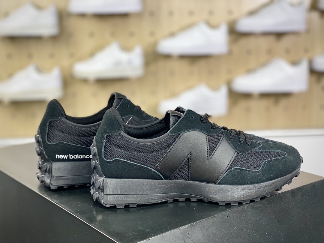 180 NB新百伦New Balance MS327系列低帮复古休闲运动慢跑鞋“全黑武士”MS327CTB