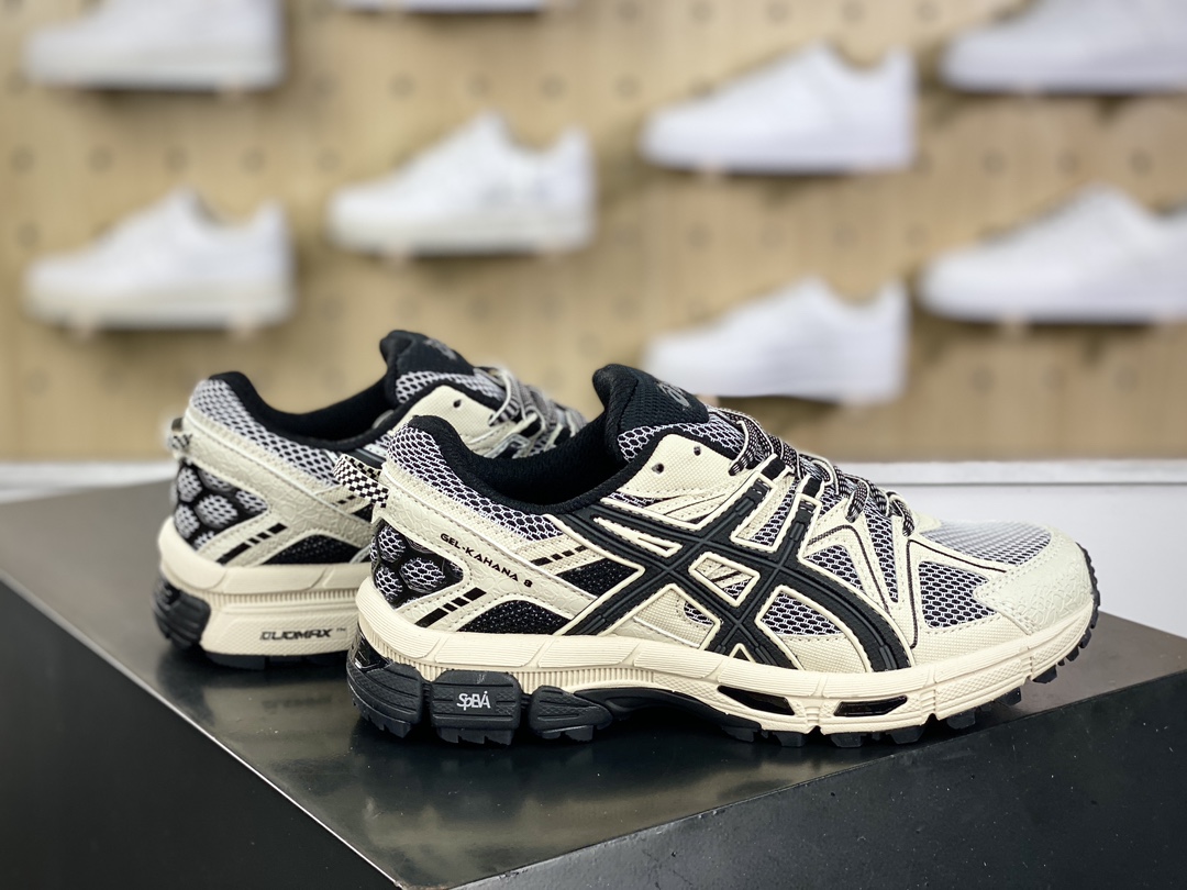 200 亚瑟士/ASICS Tiger Gel-Kahana 卡哈娜8代系列低帮跑步鞋“米白黑”1011B109-002