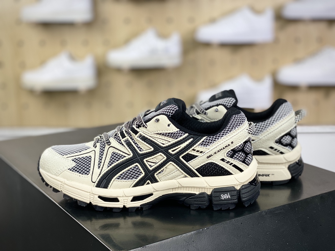 200 亚瑟士/ASICS Tiger Gel-Kahana 卡哈娜8代系列低帮跑步鞋“米白黑”1011B109-002